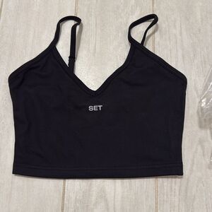 NWT set active form cloud black onyx XS Cropped bra